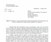 Adesione della CittÃ  di Brancaleone (RC) al Comitato No Lombroso