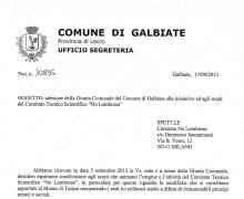 Il Comune di Galbiate ha aderito al Comitato No Lombroso