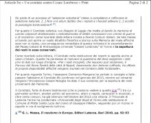Un Comitato Contro Cesare Lombroso