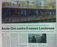 Anche Cirò contro il museo Lombroso