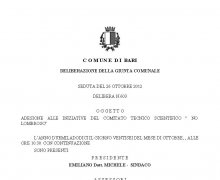 Adesione del Comune di Bari al Comitato No Lombroso