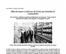 Blitz al museo Lombroso di Torino per benedire le 