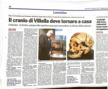 Il cranio di Villella deve tornare a casa