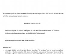 La CittÃ  di Molfetta ha aderito al Comitato No Lombroso