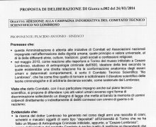 La CittÃ  di Rionero in Vulture (PZ) ha aderito al Comitato No Lombroso