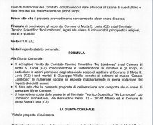 La CittÃ  di Rionero in Vulture (PZ) ha aderito al Comitato No Lombroso