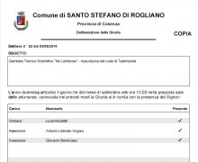 La CittÃ  di Santo Stefano di Rogliano Ã¨ Testimonial del Comitato No Lombroso