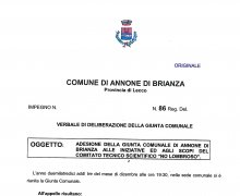 La CittÃ  di Annone di Brianza ha aderito al Comitato No Lombroso