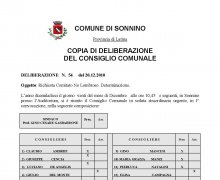 Deliberazione del Comune di Sonnino (A)