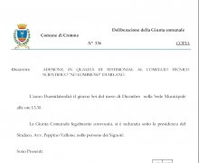 La CittÃ  di Crotone ha aderito al Comitato No Lombroso