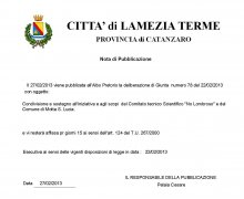 Adesione della CittÃ  di Lamezia Terme (CZ) al Comitato No Lombroso