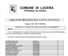 La CittÃ  di Lucera (FG) ha aderito al  Comitato No Lombroso