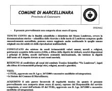 La CittÃ  di Marcellinara (CZ) ha aderito al Comitato No Lombroso