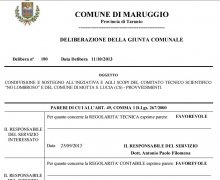 La CittÃ  di Maruggio (TA) ha aderito al  Comitato No Lombroso