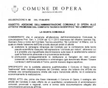 La CittÃ  di Opera (MI) ha aderito al Comitato No Lombroso