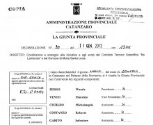 Adesione della Provincia di Catanzaro al Comitato No Lombroso