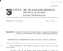 Scanzano Ionico (MT) ha aderito al Comitato No Lombroso