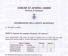 La CittÃ  di Soveria Simeri ha aderito al Comitato No Lombroso