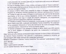 La CittÃ  di Soveria Simeri ha aderito al Comitato No Lombroso