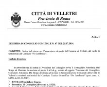 La CittÃ  di Velletri Ã¨ Testimonial del Comitato No Lombroso