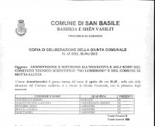 Adesione della CittÃ  di San Basile al  Comitato No Lombroso