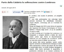 Parte dalla Calabria la sollevazione contro Lombroso