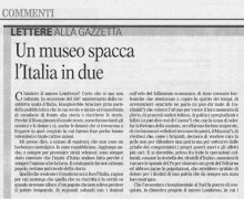 Un museo spacca l'Italia in due