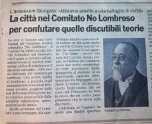 La CittÃ  nel Comitato No Lombroso per confutare quelle discutibili teorie