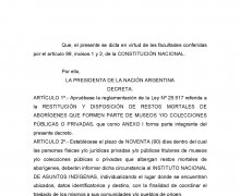 L'Argentina Rende operativo il Decreto NÂ° 25517