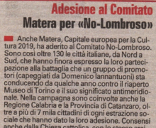 Matera per No Lombroso