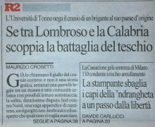 Se tra Lombroso e la Calabria scoppia la battaglia del teschio