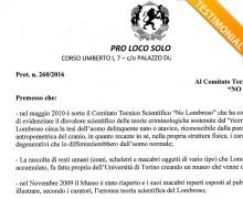 La Pro Loco Solopaca è testimonial del Comitato No Lombroso