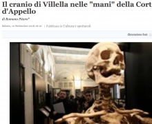 Il cranio di Villella nelle "mani" della Corte d'Appello