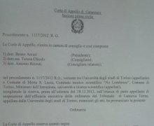 Sospensiva della Corte d'Appello di Catanzaro